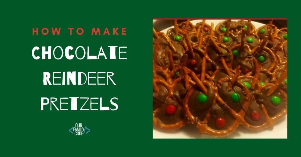 Chocolate Reindeer Pretzels that Your Kids Can Make! BH FB How to Make chocolate reindeer pretzels BH FB How to Make chocolate reindeer pretzels