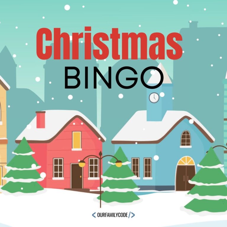 FI Christmas BINGO family tradition This Christmas BINGO printable is a great way to get the whole family started with a new family Christmas Tradition! No reading required!