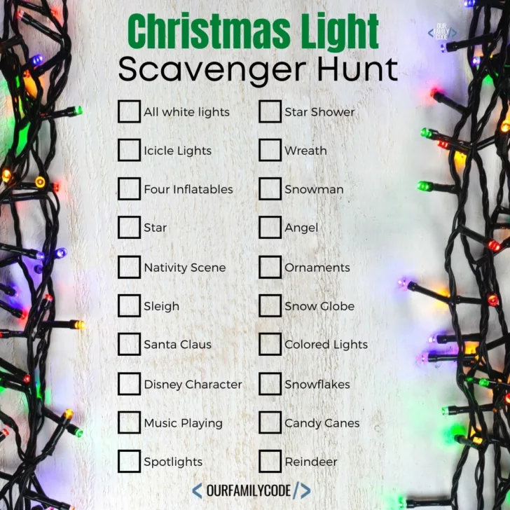 FI Christmas Light Scavenger Hunt family tradition