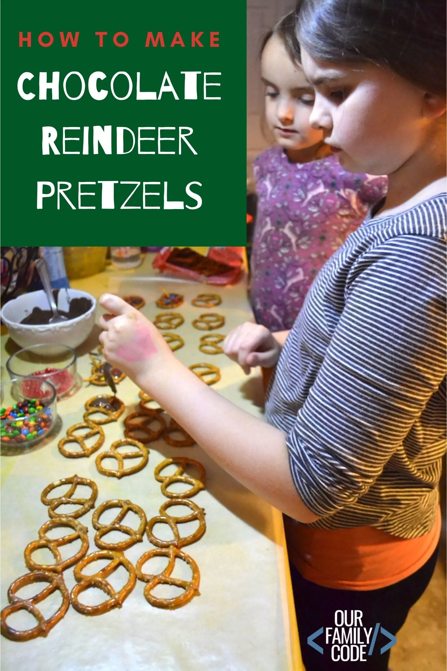 How to Make chocolate reindeer pretzels