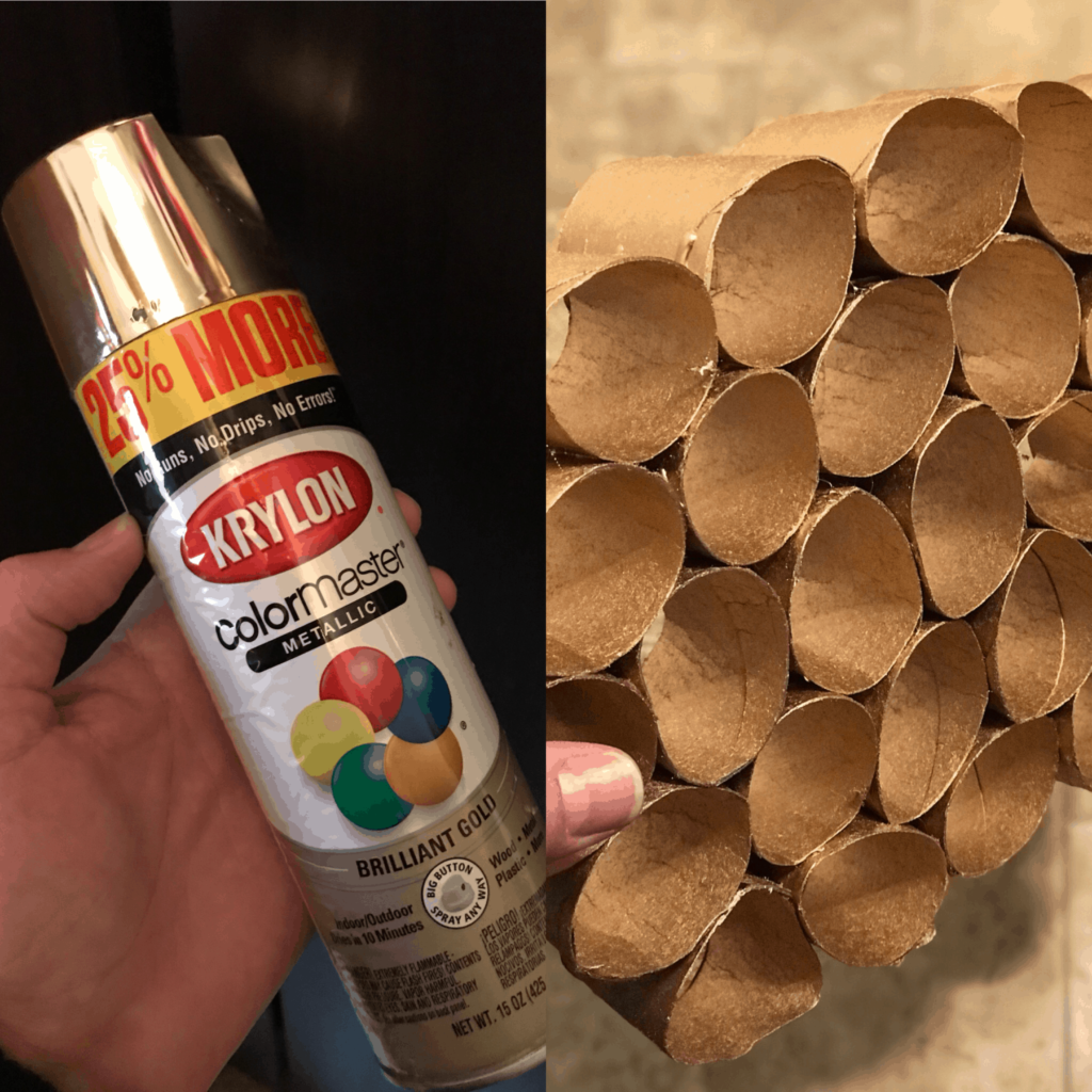 Painted Toilet Paper Roll Grid