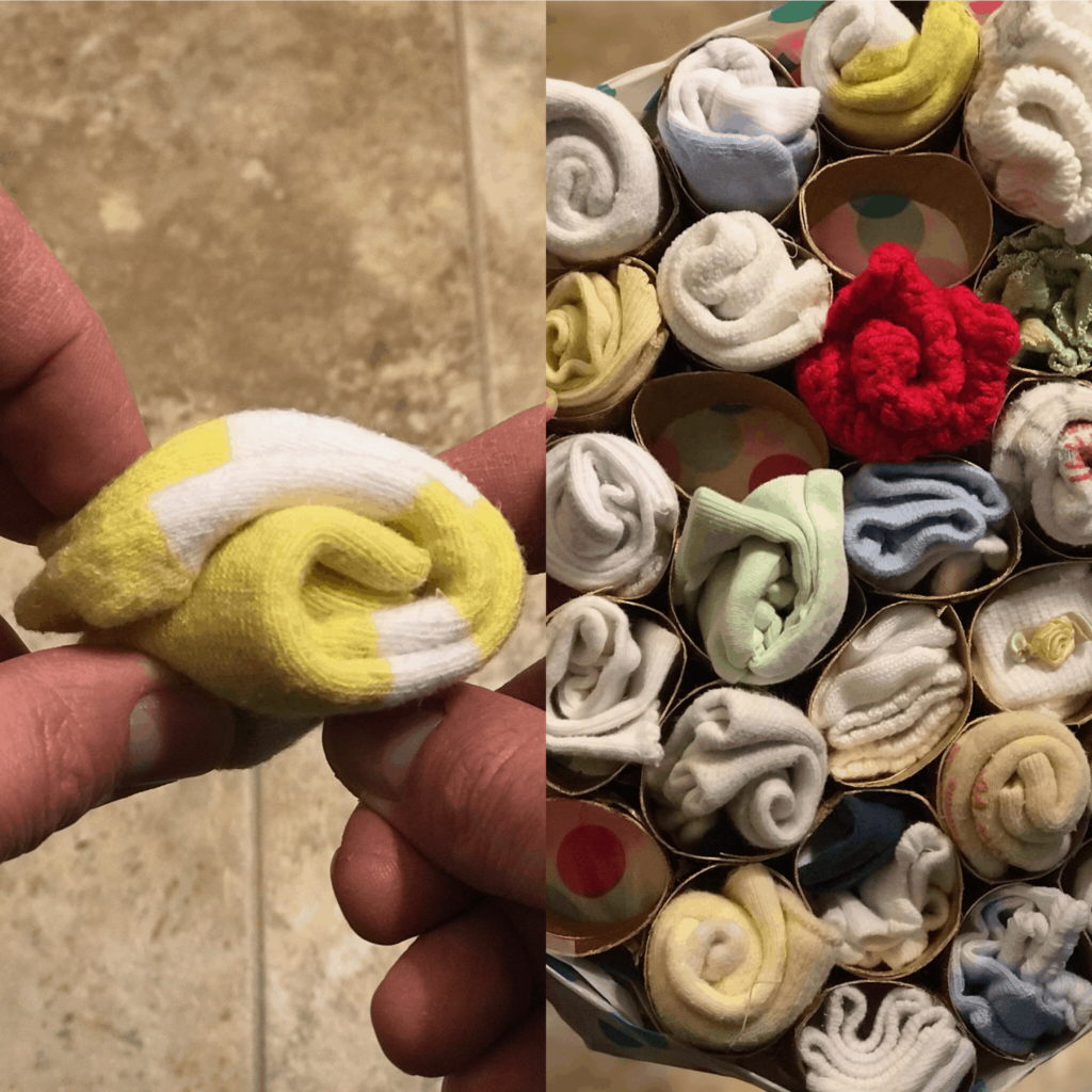 Rolled Socks and Final Sock Organization