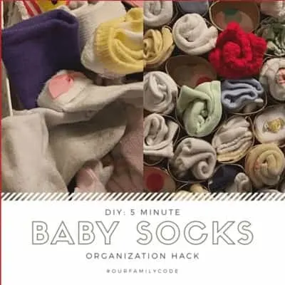 5-minute DIY Baby Sock Organization Hack