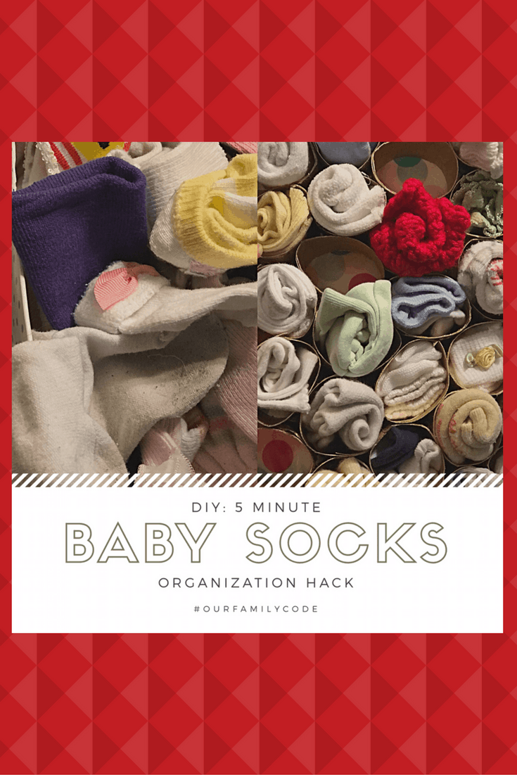 5-minute DIY Baby Sock Organization Hack