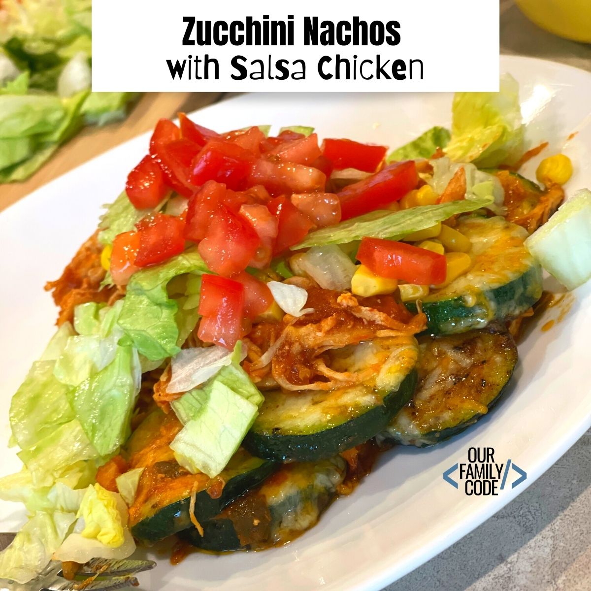 zucchini nachos with salsa chicken ofc