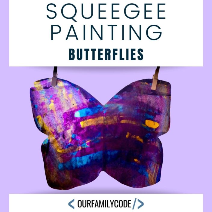 Squeegee Art Butterfly Process Art Activity
