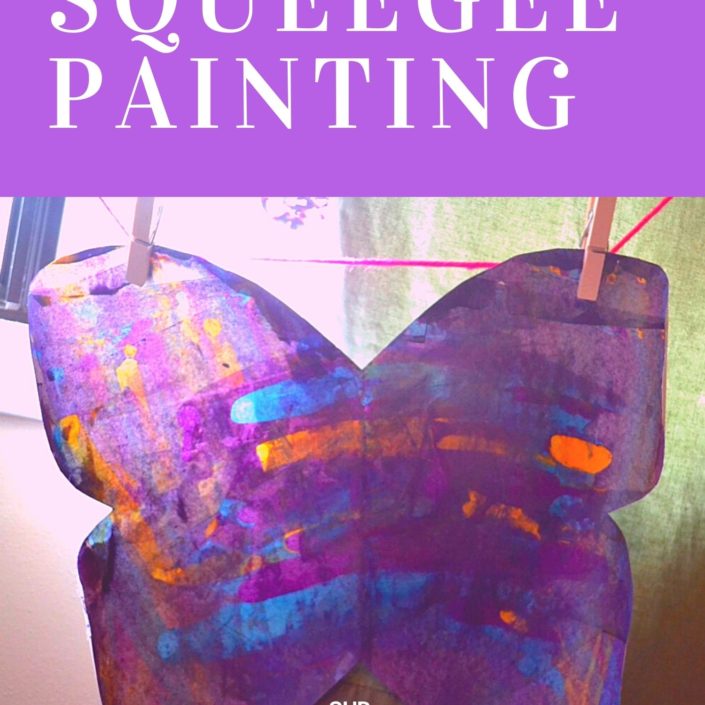 fun spring craft squeegee painting This butterfly squeegee painting art activity is exactly the type of Spring process art activity that you are looking for!