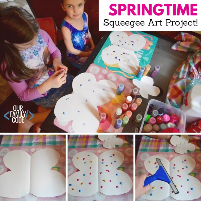 springtime squeegee art project 1 This butterfly squeegee painting art activity is exactly the type of Spring process art activity that you are looking for!