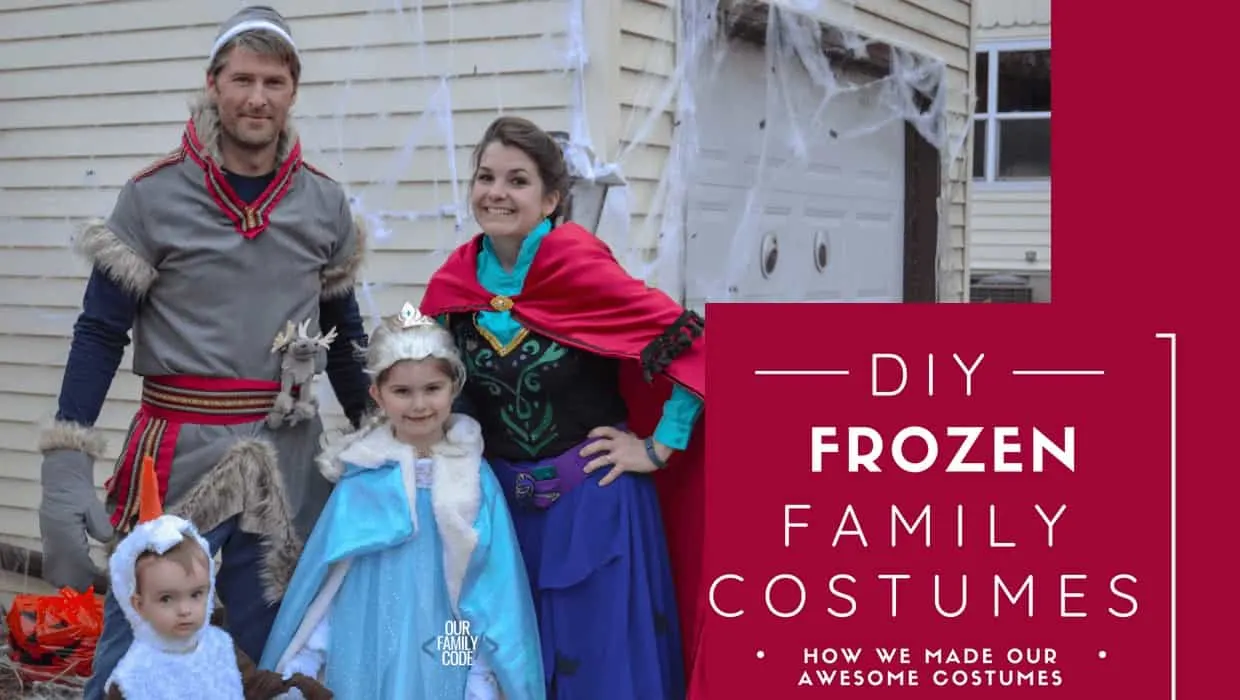 How to Make Frozen Family Halloween Costumes - Our Family Code