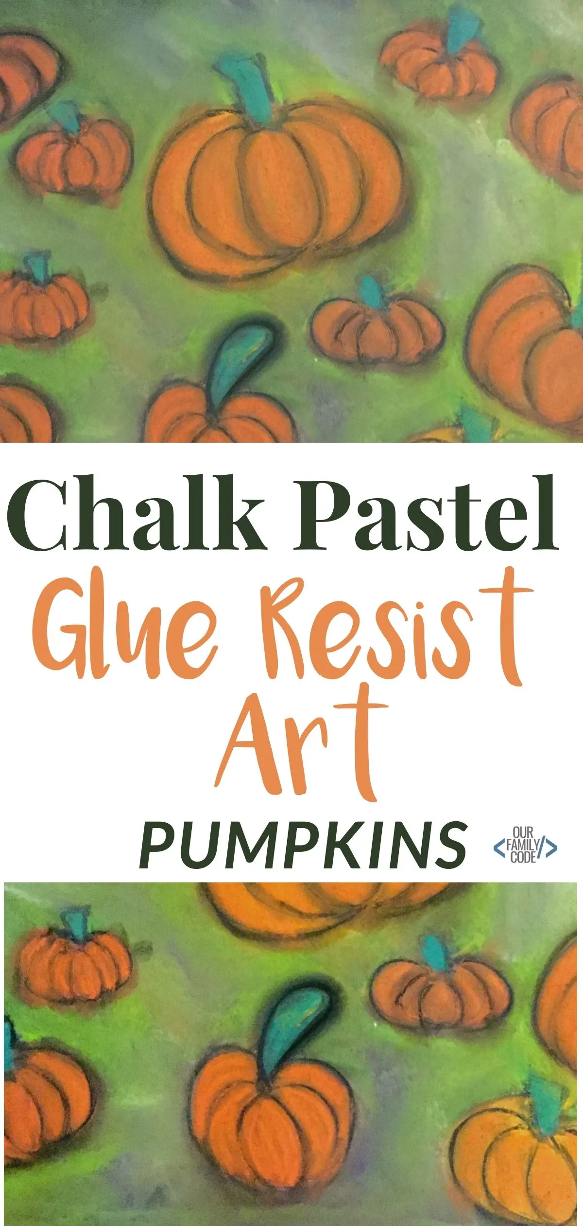 Pumpkin Art Project With Chalk Pastels - The Kindergarten Connection