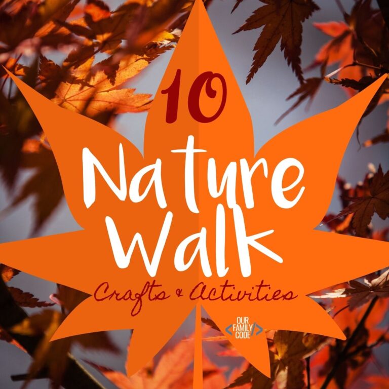 These preschooler nature crafts and activities will have you going on nature walks all season long! Check out our top 10 nature walk crafts and activities! #craftsforpreschoolers #easypreschoolcrafts #fallcraftsforpreschoolers #freeprintable #leafactivities #leafart #naturewalkcrafts #naturewalk #scienceactivitiesforkids #preschoolscience