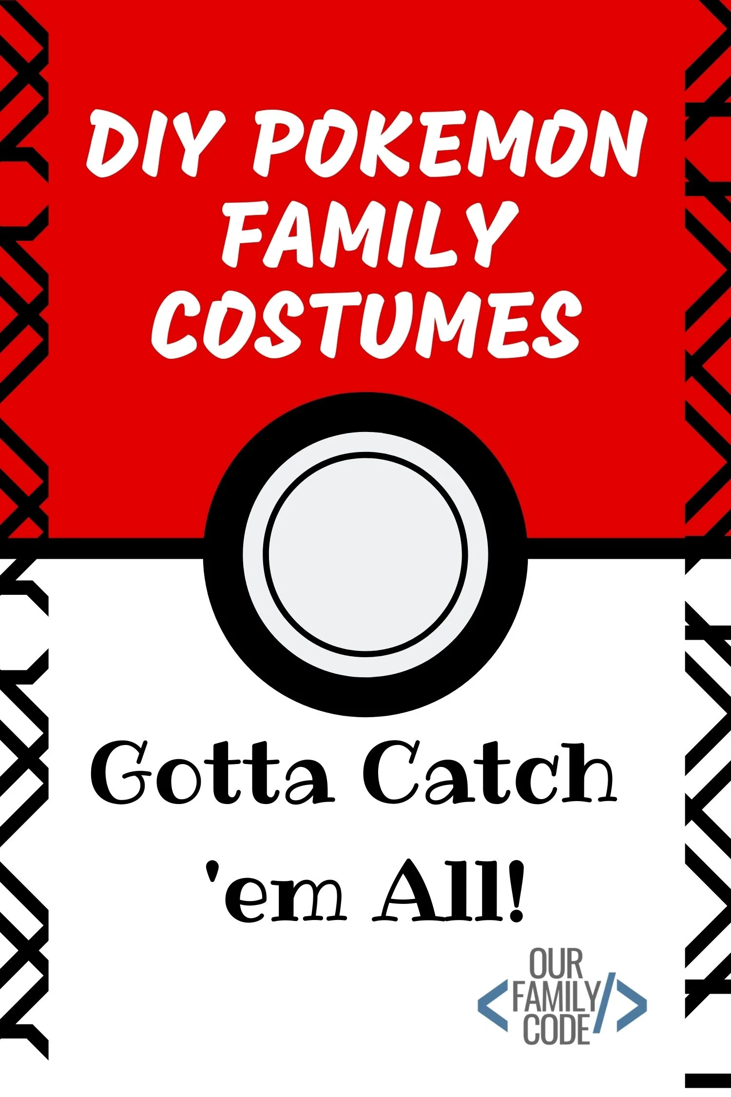 We love Pokemon in this house! Our Pokemon family Halloween costumes were super easy to make and turned out pretty cute. You don't need a sewing machine for any of these. Check out how we turned our family into Pokemon at OurFamilyCode.com! #pokemon #familyhalloweencostumes #pikachucostume #ninetalescostume #pokemoncostumesforkids #jigglypuffcostume #DIYfamilycostumes #DIYhalloweencostumes