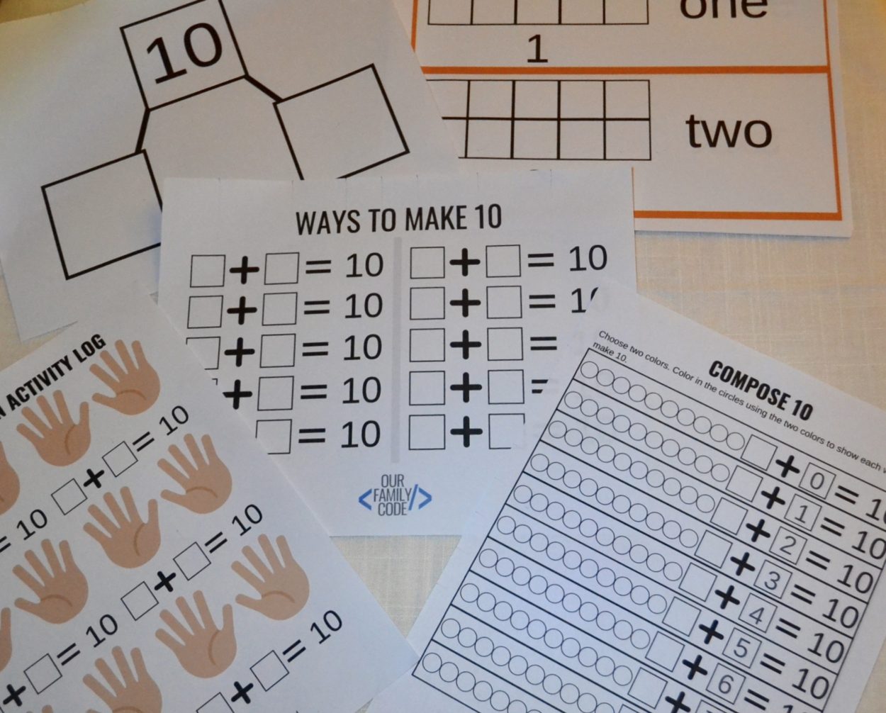 free halloween math manipulative activity with worksheets for kids