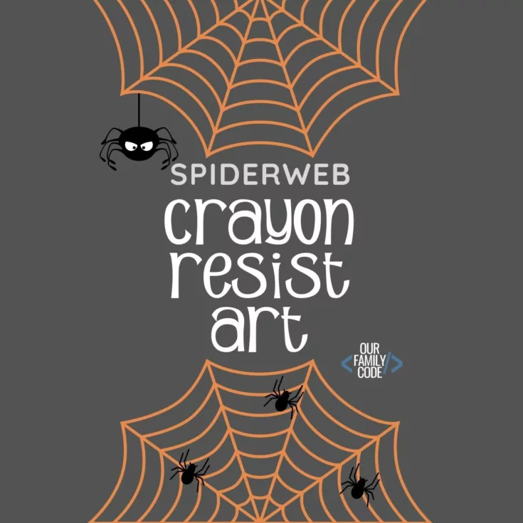 fi spiderweb crayon resist art Make a Halloween mummy decoration out of an empty cereal box with this recycled art Halloween craft for kids!
