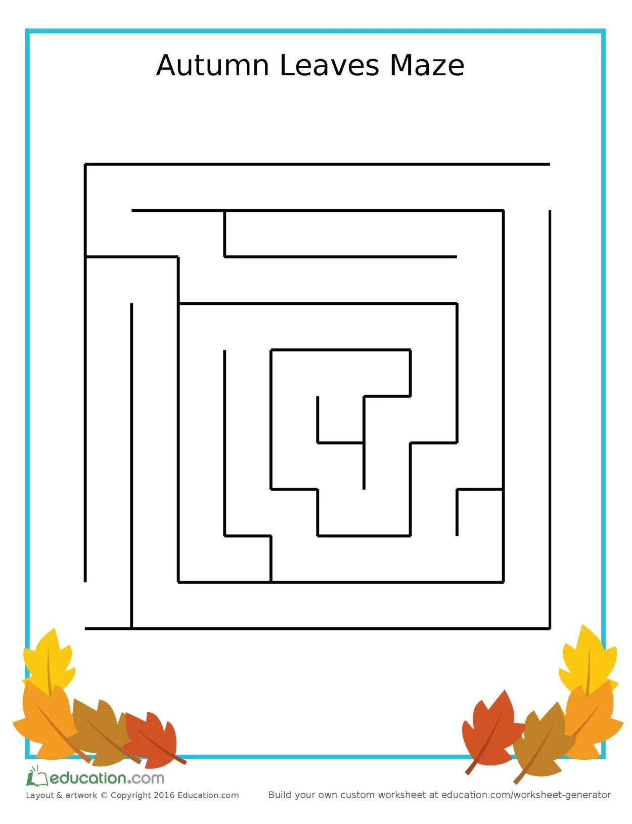 fun autumn leaves maze