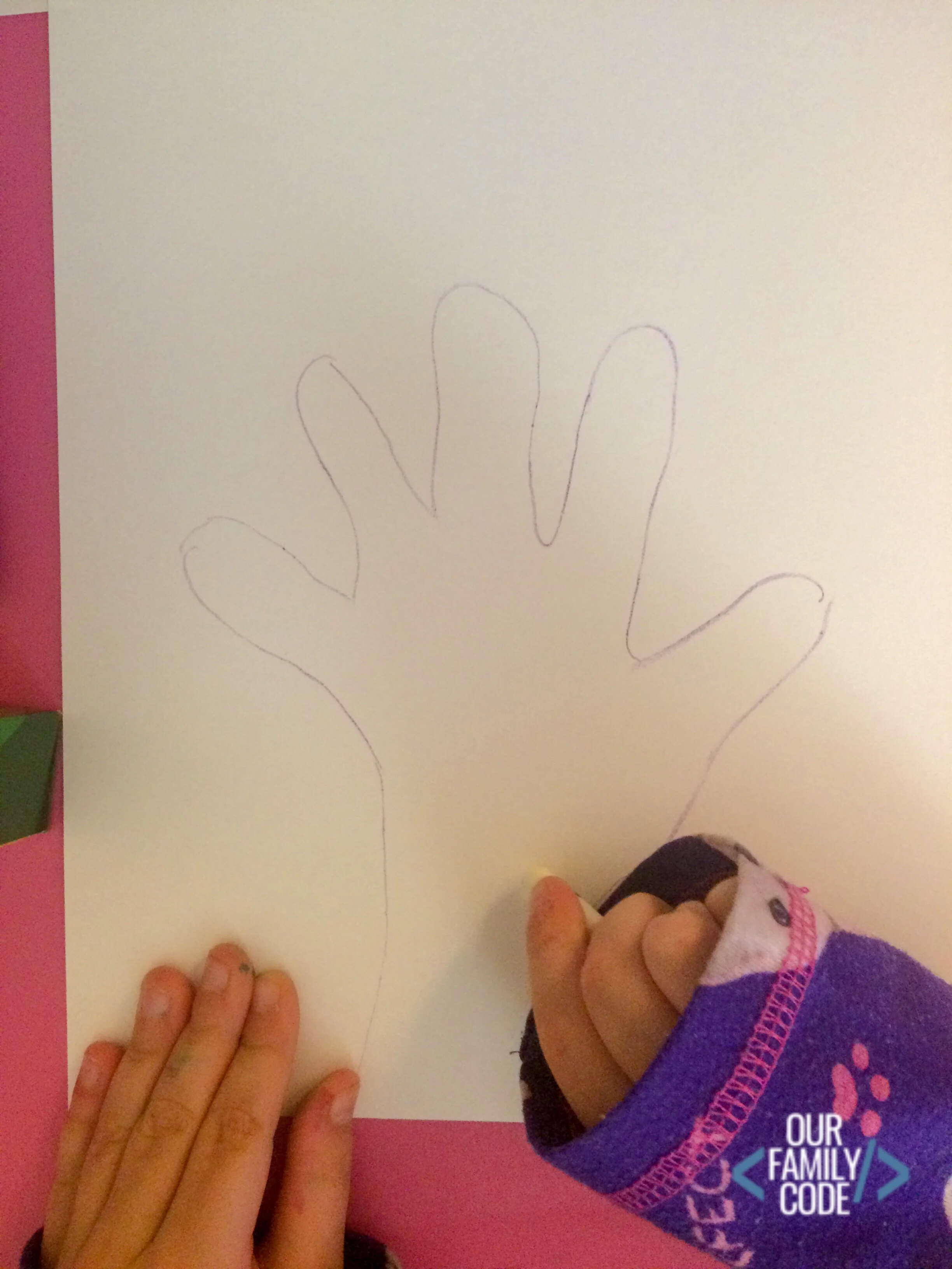 Handprint Optical Illusion Trace