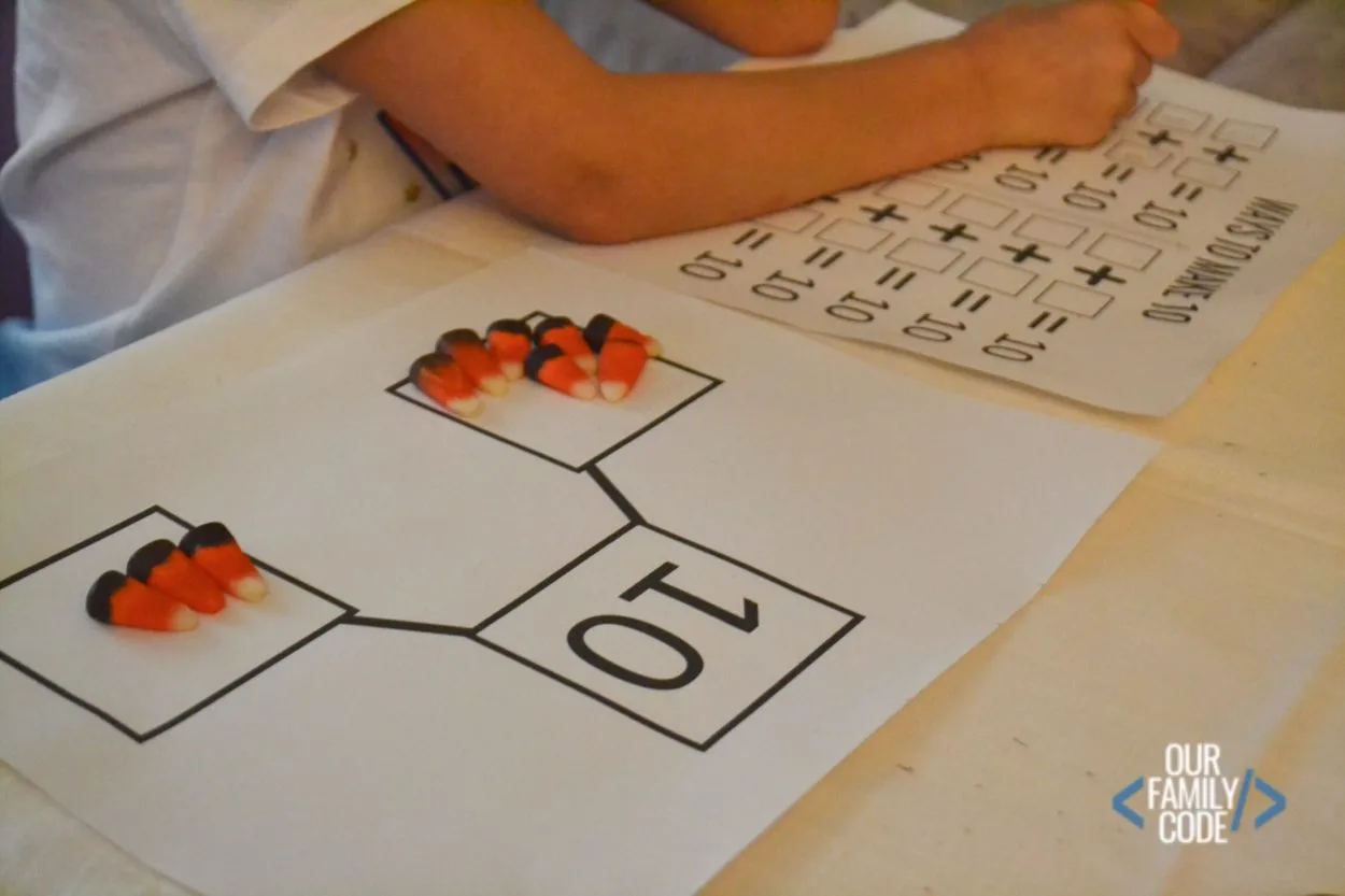 ways to make 10 kindergarten math worksheet