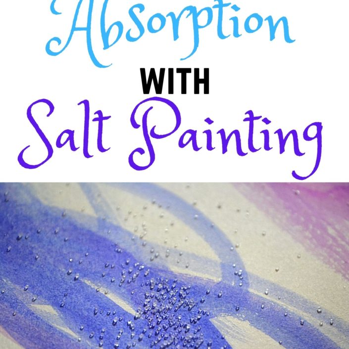 Learn about polar molecules and absorption with salt painting, an easy art project for kids with science! #STEAM #STEM #scienceactivitiesforkids #artactivitiesforkids #kidcrafts #thanksgivingcrafts