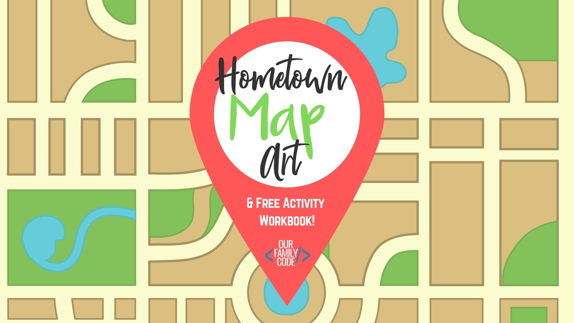 This activity introduces maps and basic directions to kids K-3 and helps them become more aware of their surroundings while also creating awesome hometown map art from a local geography! #STEAMactivitiesforkids #STEM #STEAM #kidcraft #artprojectsforkids #oilresistart 