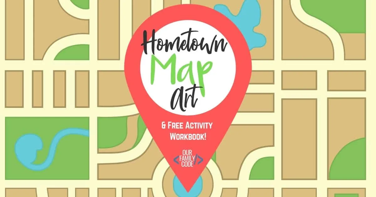 This activity introduces maps and basic directions to kids K-3 and helps them become more aware of their surroundings while also creating awesome hometown map art from a local geography! #STEAMactivitiesforkids #STEM #STEAM #kidcraft #artprojectsforkids #oilresistart