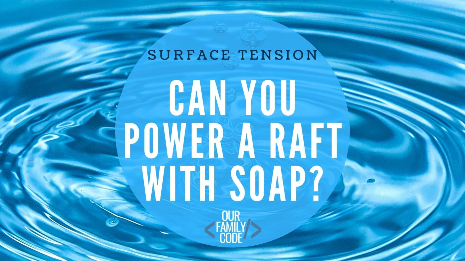 Can You Power a Boat with Soap? STEAM Challenge Our Family Code