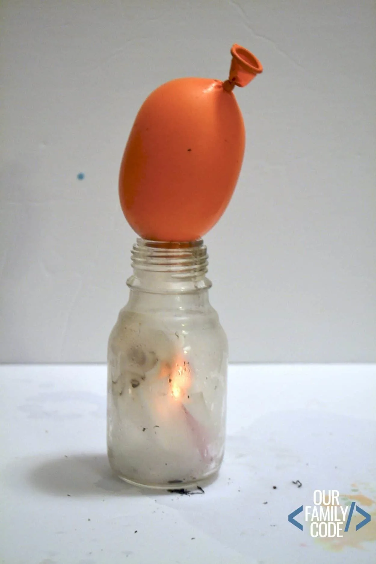 water bottle in a balloon air pressure experiment