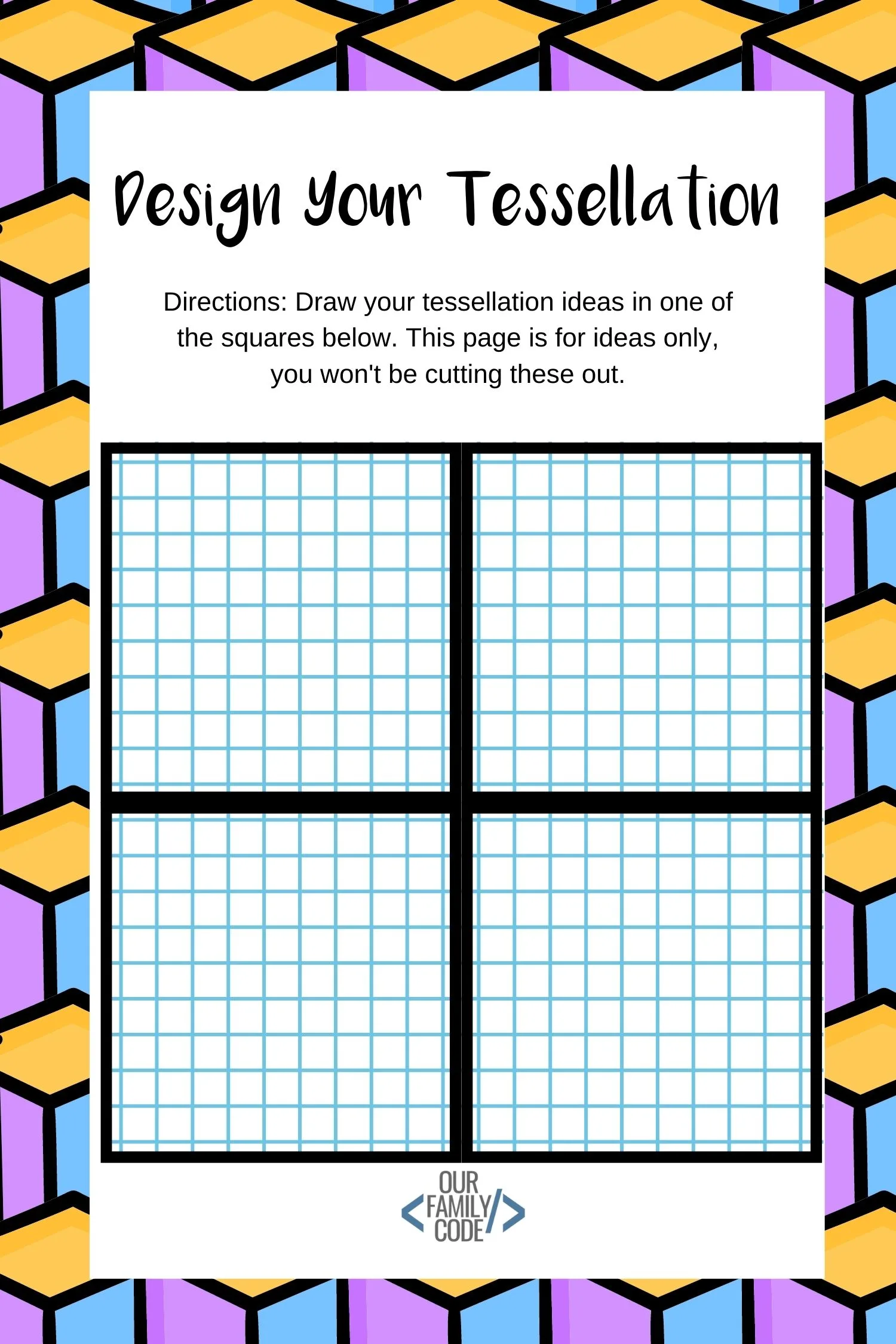 tessellation design worksheet