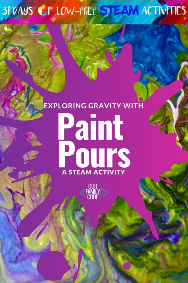 Exploring Gravity with Paint Pours A whole month of activities that focus on each of the buckets of STEAM although these integrated projects fit in more than one bucket. You and your kiddos are going to love all of the activities that we have in store!