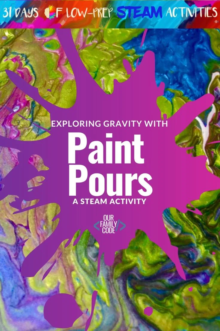 Exploring Gravity with Paint Pours A whole month of activities that focus on each of the buckets of STEAM although these integrated projects fit in more than one bucket. You and your kiddos are going to love all of the activities that we have in store!