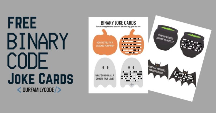 FB Binary Code Joke Cards Learn about molecules, polymers, and chemical reactions with this oozing ogre slime Halloween sensory activity!