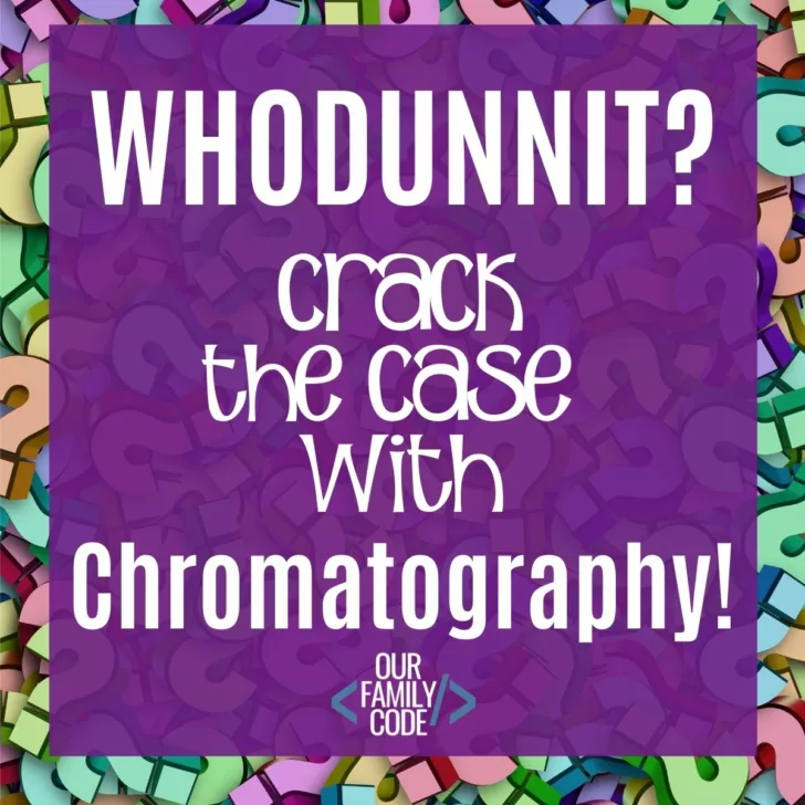 Learn how forensic scientists use chromatography to solve cases with this fun activity for kids!! #STEAMkids #STEAMactivities #STEM #scienceactivitiesforkids #CSIKids #chromatography