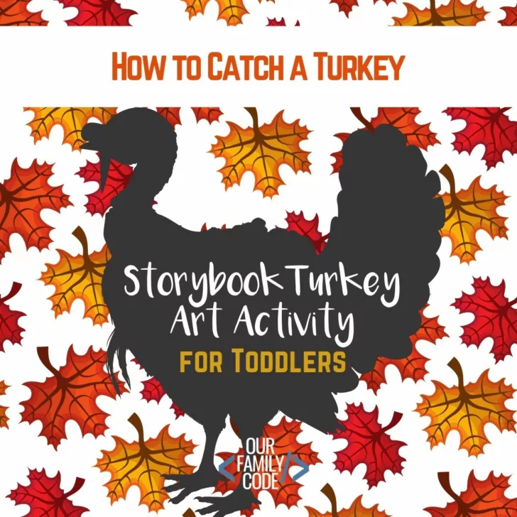 This storybook toddler turkey art activity is a great way to incorporate a fun book with art, work on fine motor skills, and learn about colors. #toddlercrafts #teachingtoddlers #preschoolcrafts #Thanksgivingcraft #toddlerart