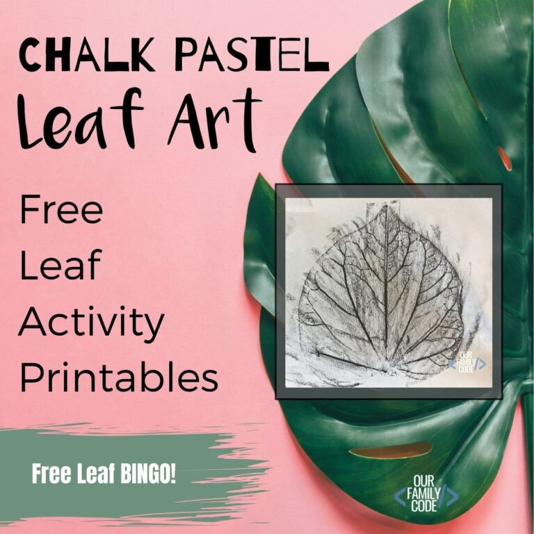 Fall leaf rubbing science and art activity for kids