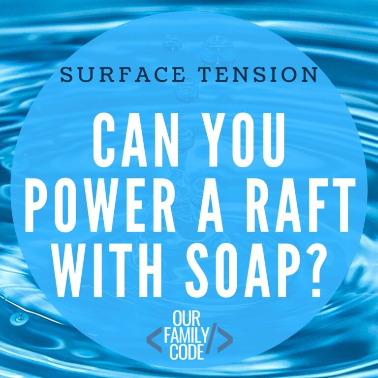 Can you move a raft with soap? Check out this fun surface tension activity! #STEAMactivities #STEM #STEAM #scienceforkids #kidactivities #teachingkids #elementaryscience