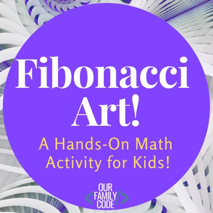 This math and art activity presents this would-be complex mathematical concept in an easy to understand, tangible way with Fibonacci art! #STEAMactivities #STEAM #STEM #mathactivitiesforkids #elementarymath #fibonacciart #goldenratio