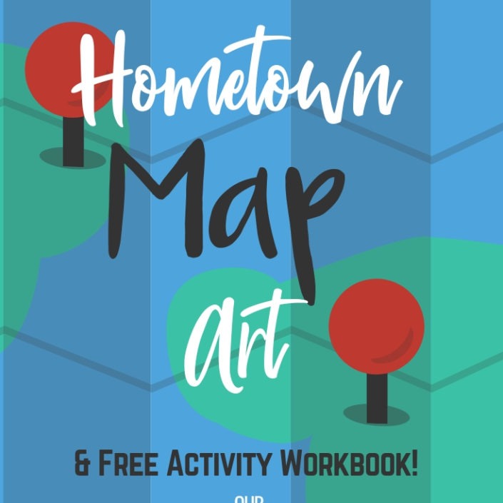 This activity introduces maps and basic directions to kids K-3 and helps them become more aware of their surroundings while also creating awesome hometown map art from a local geography! #STEAMactivitiesforkids #STEM #STEAM #kidcraft #artprojectsforkids #oilresistart