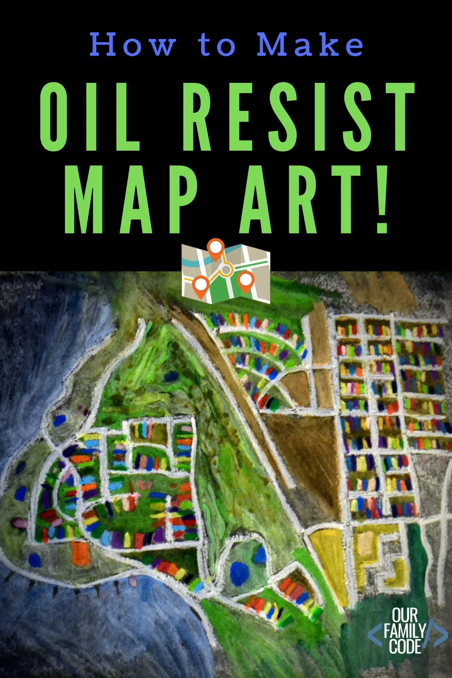 geography steam map artwork for kids