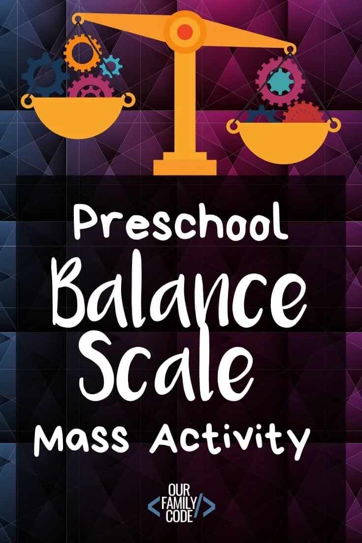 preschool balance scale measuring mass activity