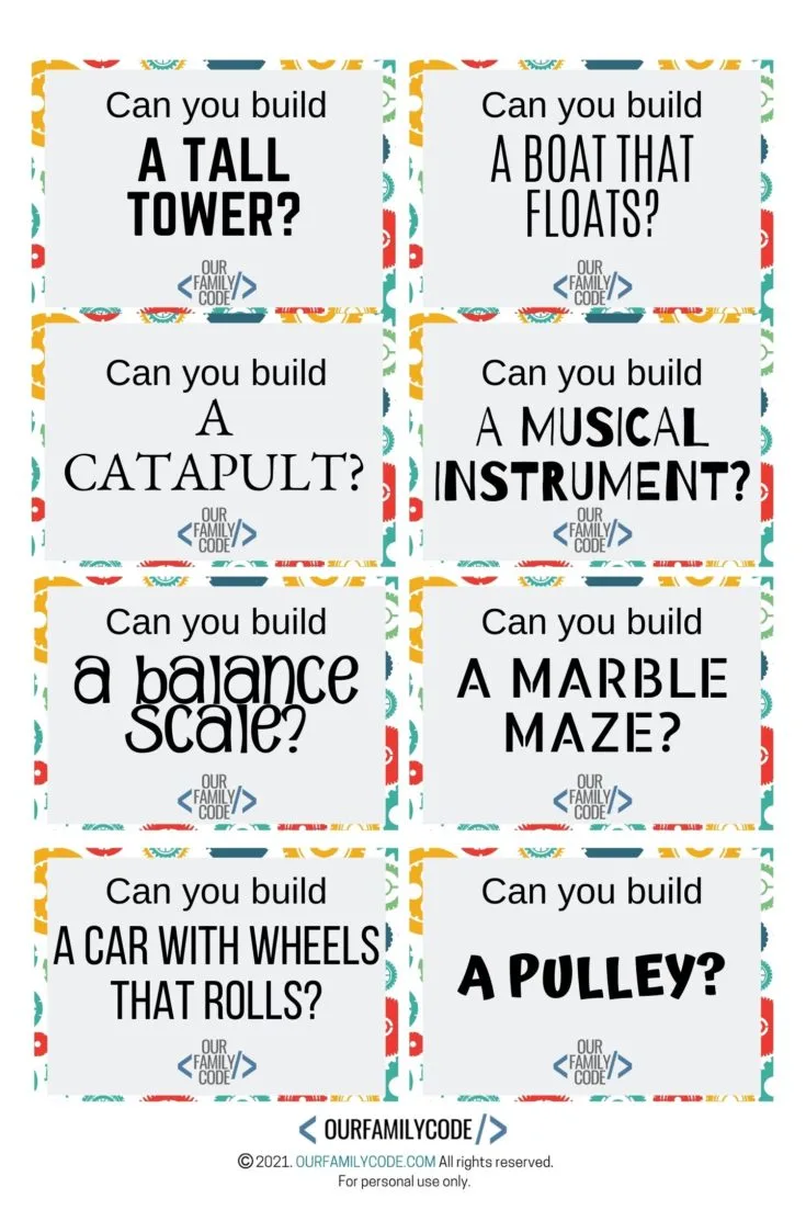 STEM Challenge Cards Can you build a balloon tower using balloons and tape? Grab these free Disney Moana STEM challenge cards and make way for some fun hands-on learning activities like building a balloon tower and more!