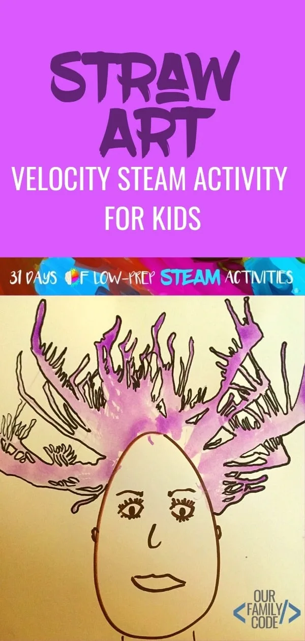 We used our knowledge of velocity to observe & compare the impact of different velocities in a visual demonstration and created velocity straw art! #artactivitiesforkids #craftsforkids #scienceactivities #teachingwind #steamactivitiesforkids #STEAM #STEM #STEAMexperiment #toddlercrafts #STEAMartproject