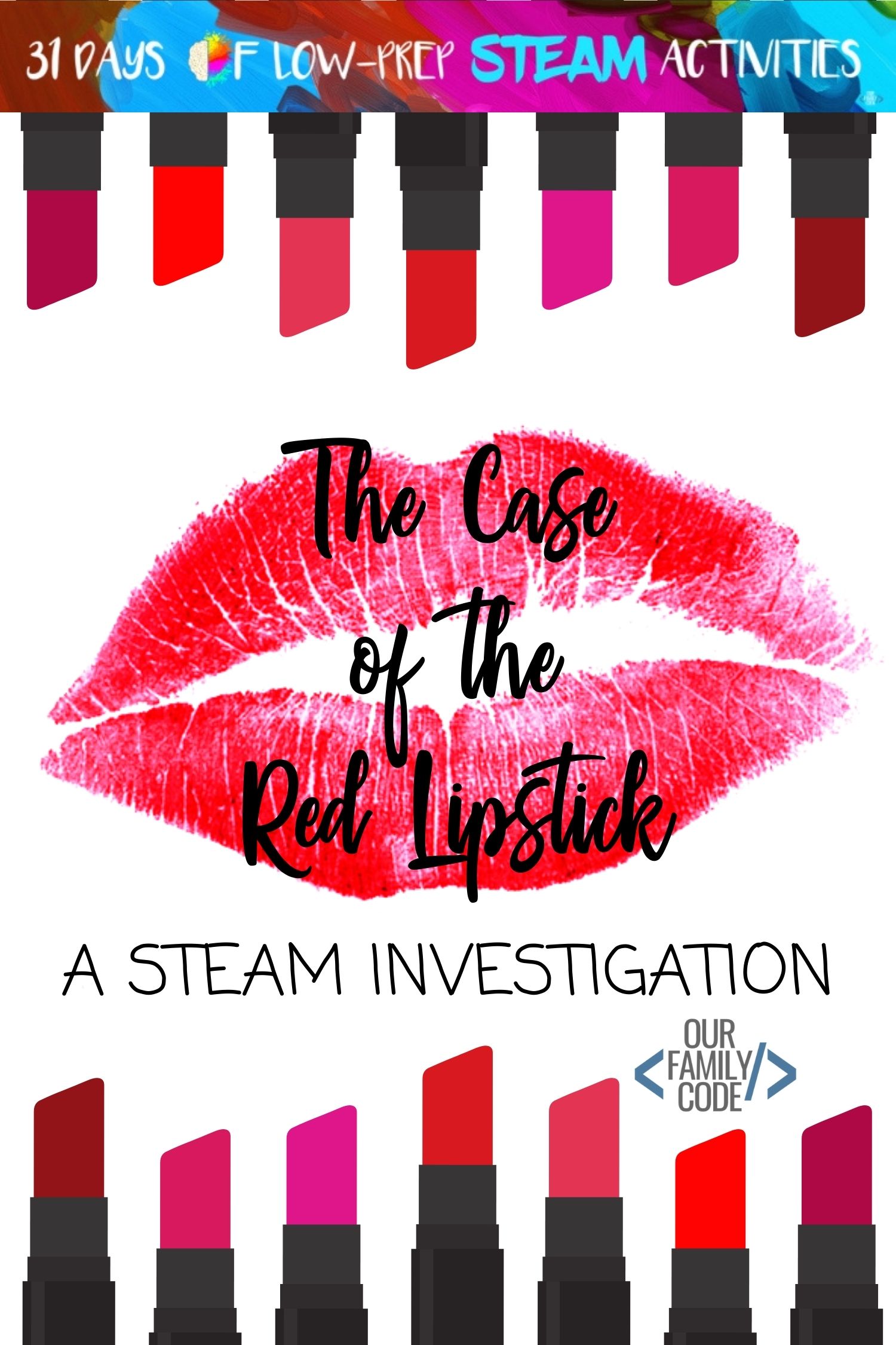 lip print STEAM forensic science activity