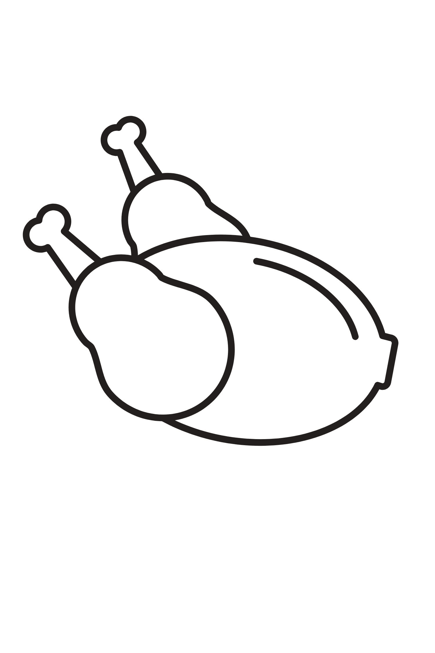 Turkey Dinner Coloring Page