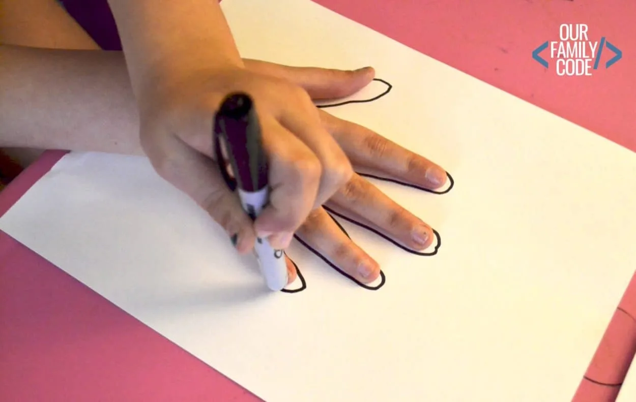 draw handprint