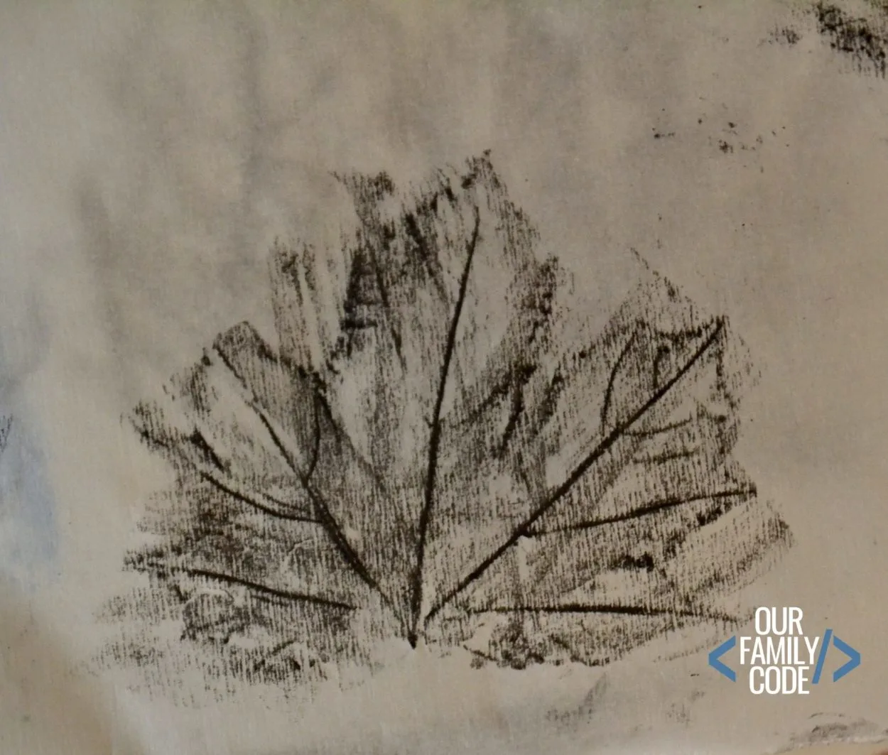 black chalk on parchment paper