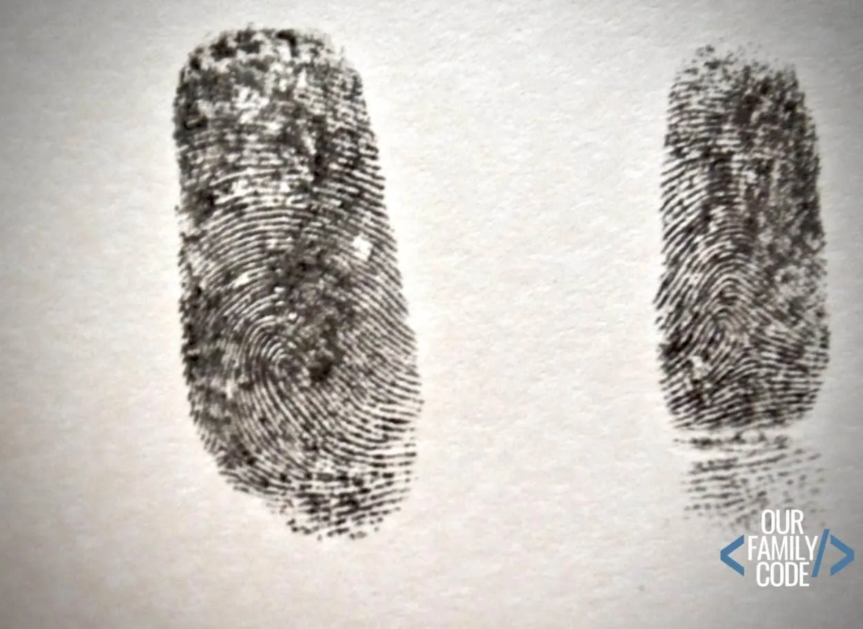 close up fingerprints