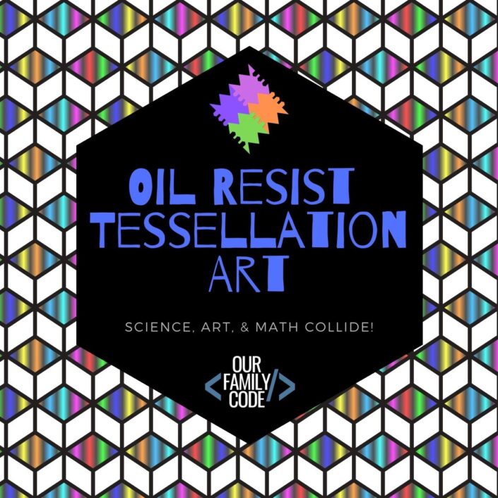 Oil Resist Escher Tessellation Art STEAM Activity