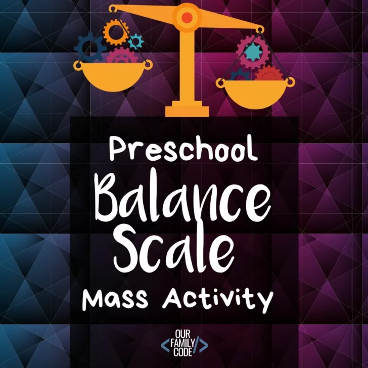 Make a balance scale with some household items to compare objects and measure them by mass in this activity designed for preschoolers! #STEAMactivities #preschoolSTEAM #littleengineers #kidengineers #simplemachines #DIYbalancescale #STEMactivities #engineeringactivitiesforkids