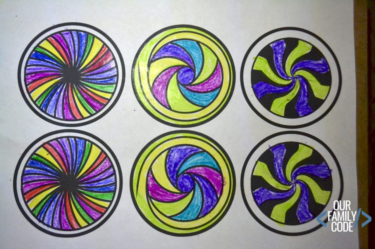 optical illusion swirly spinners