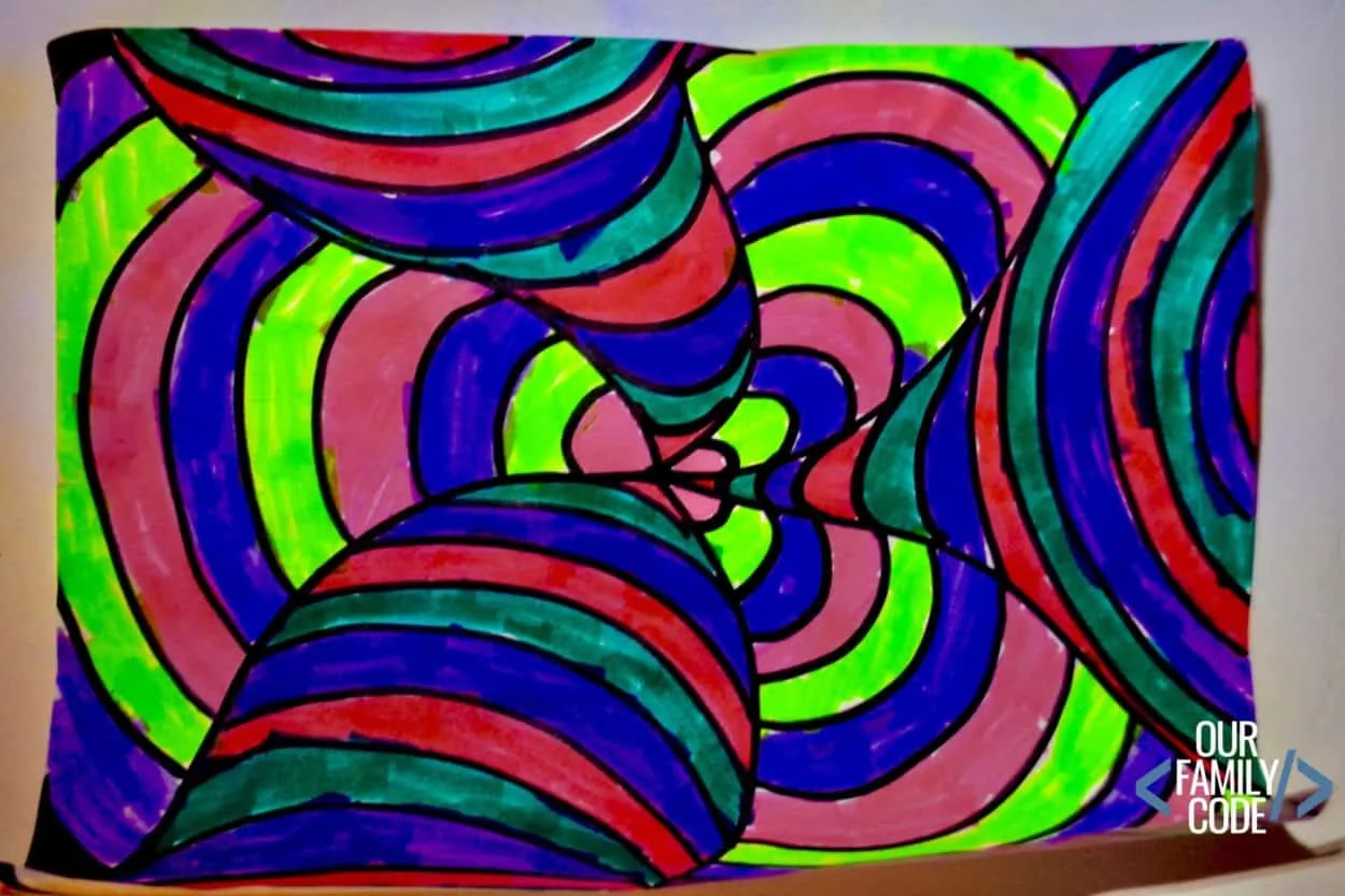 Easy Op Art for Kids  School Time Snippets