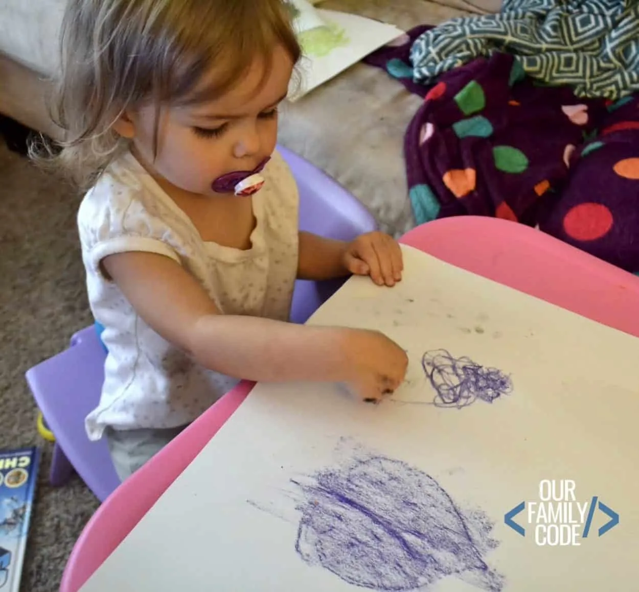 toddler leaf rubbing art